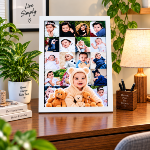Baby photo collage frame